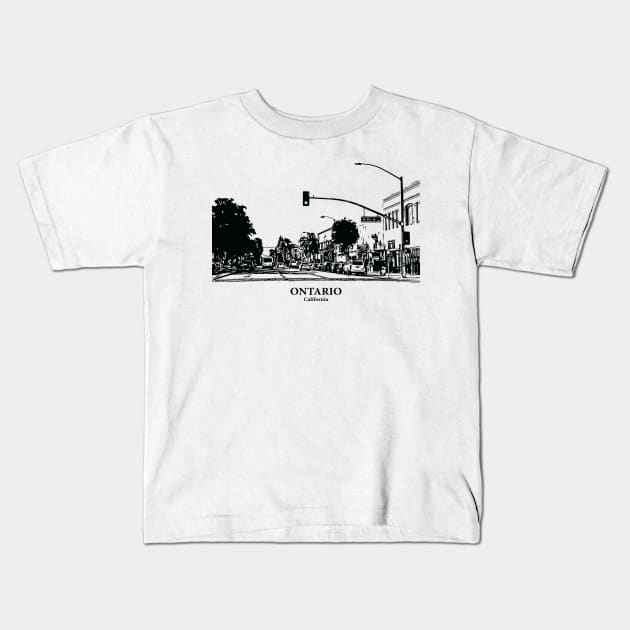 Ontario - California Kids T-Shirt by Lakeric